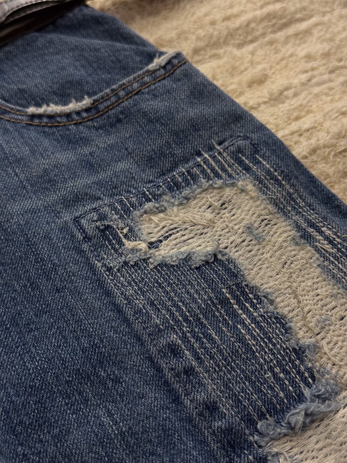Back Pocket Washed Denim Skirt 0106 상품이미지2