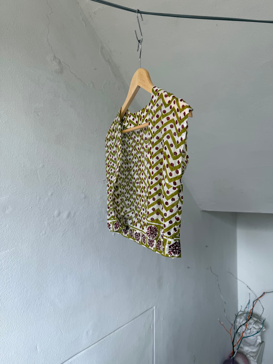 하구미 레이어드 패턴 크롭 볼레로 상품이미지4