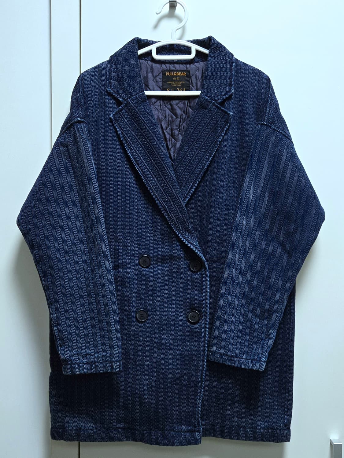 풀앤베어 데님 헤링본 헤비코트 S사이즈 상품이미지2