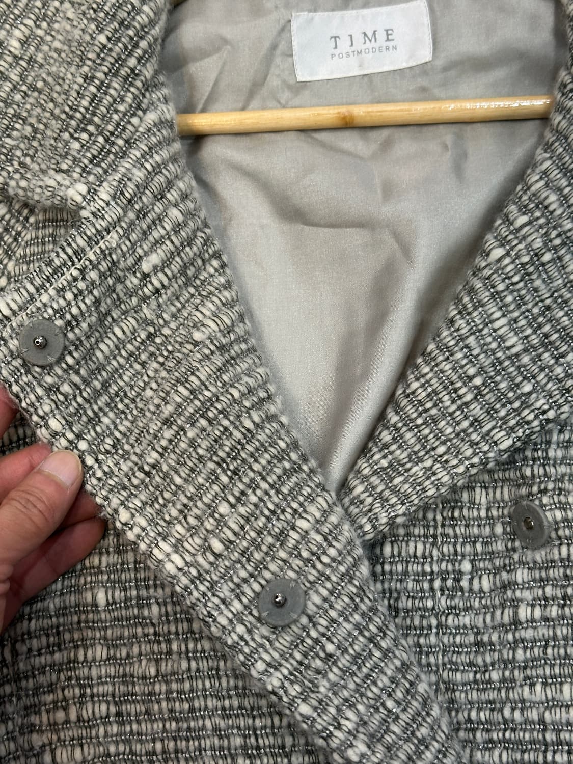 한섬 타임 오버핏 모직 트위드 자켓 상품이미지2