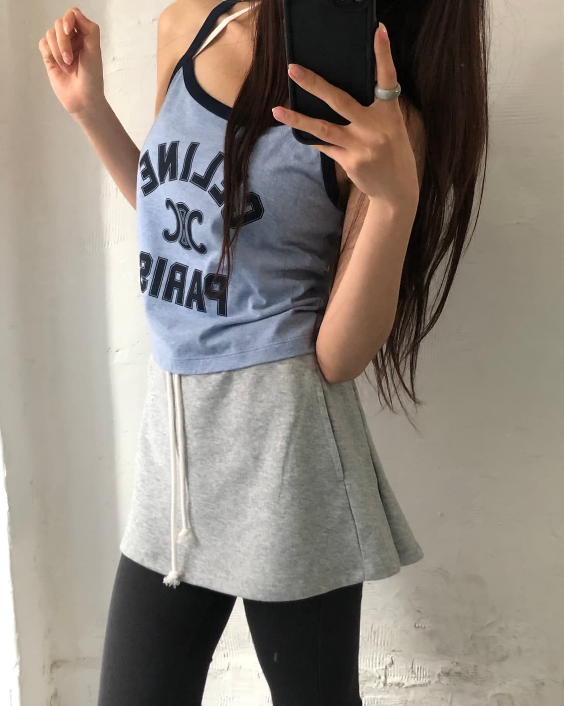 (새상품) Celine 셀린느 블루 컬러 링거 슬리브리스 상품이미지4