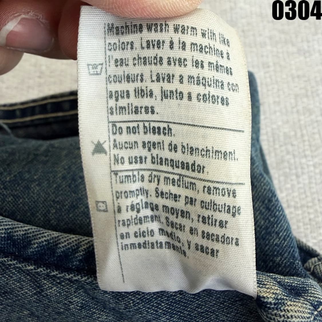 칼하트 데님 오버롤 워크 팬츠 34X30 0304 상품이미지8