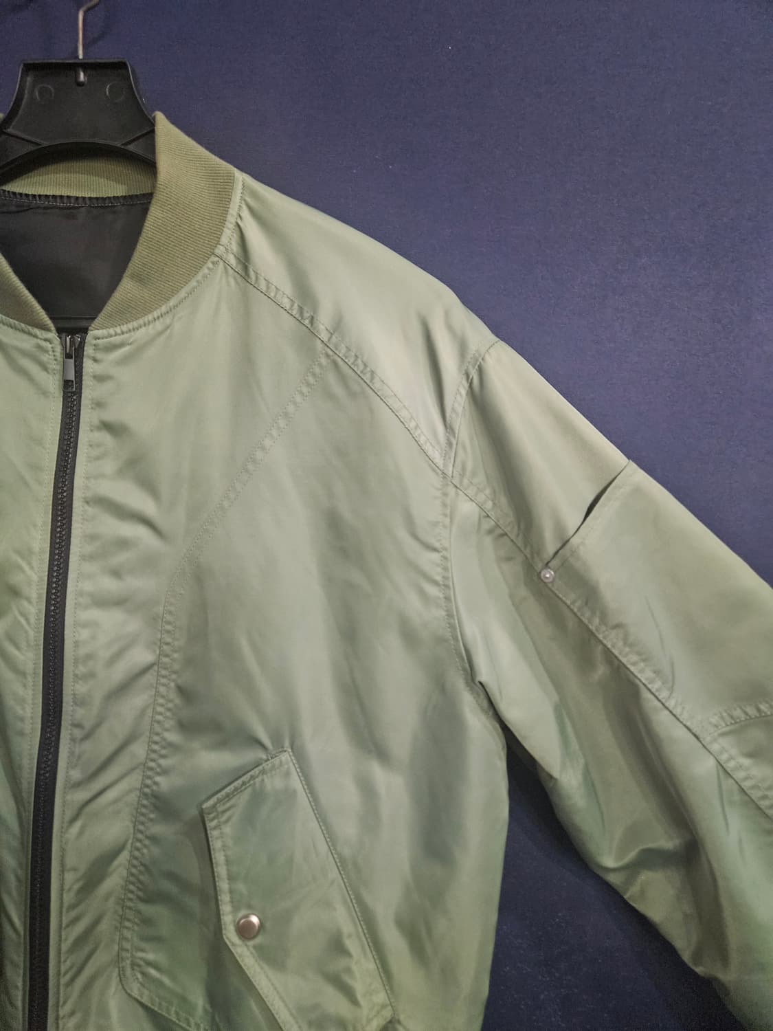 에이티 식스 로드 카키 남성 세미오버핏 100 항공점퍼 자켓  상품이미지4