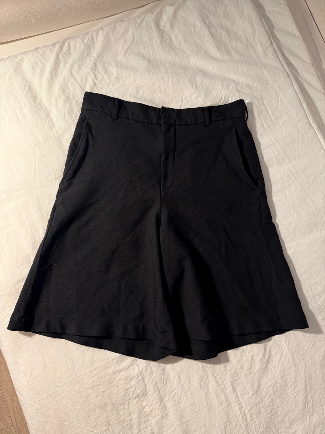 블랙 꼼데가르송 축융 폴리 버뮤다 팬츠 상품이미지2