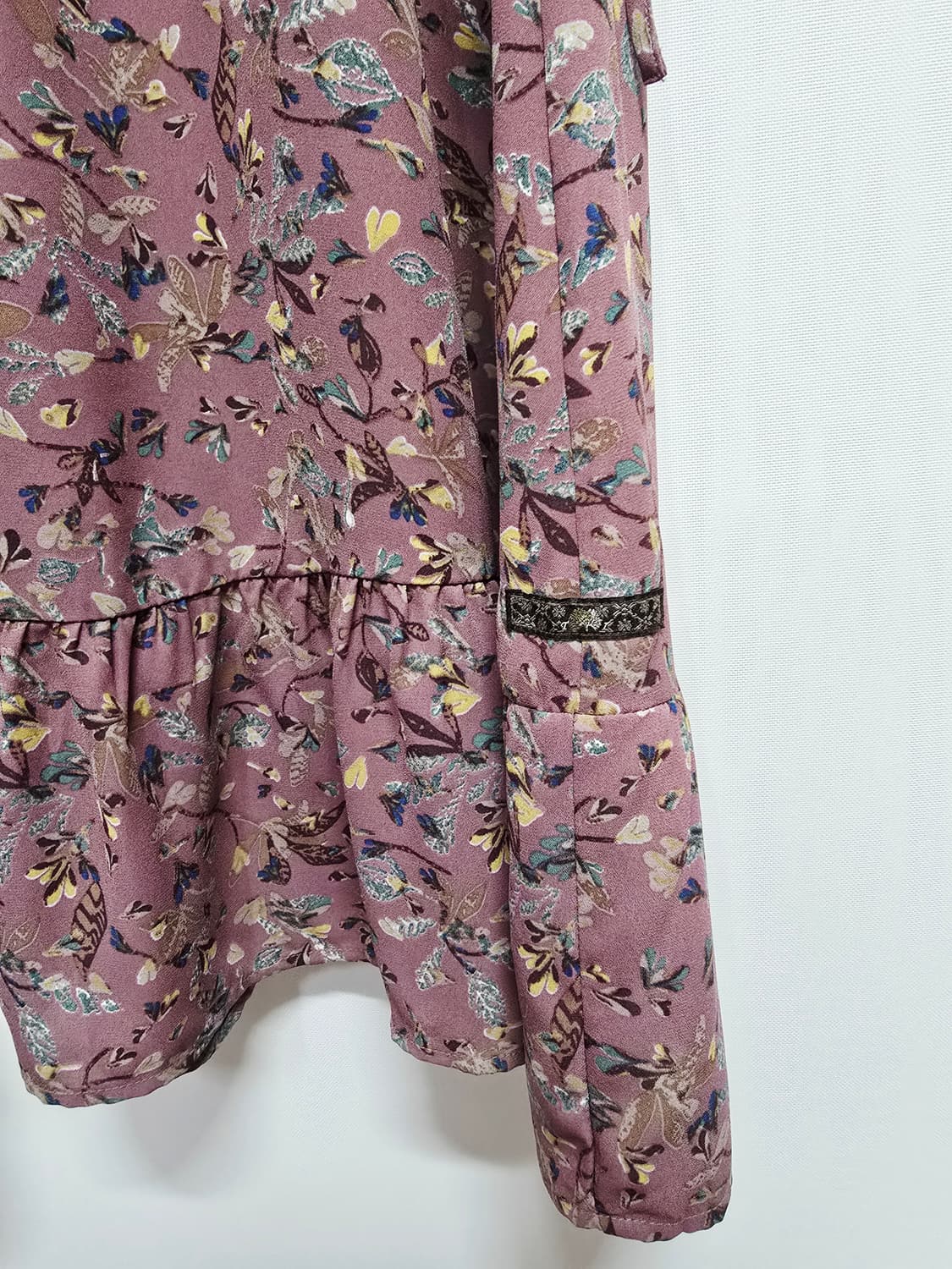 thursdayisland 잔꽃무늬 롱 원피스 프릴 장식 상품이미지5