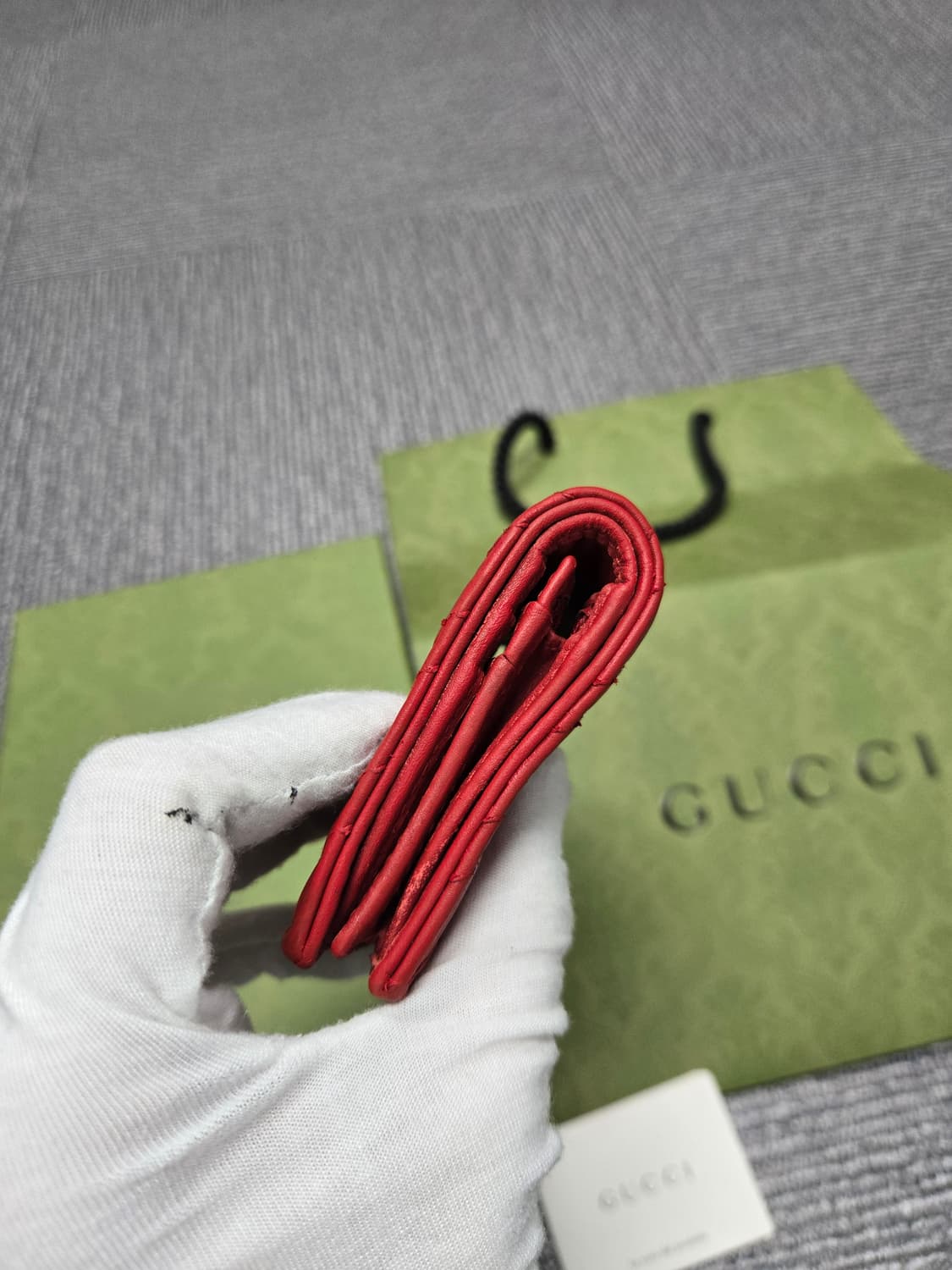 [특가][정품] 구찌 마몬트 레드 반지갑 상품이미지4