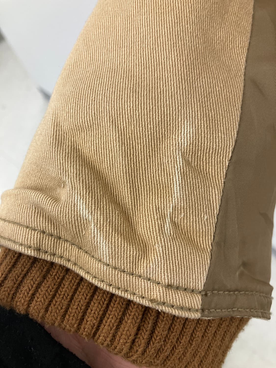 VTG 빈티지 배색 유틸리티 니트 하이넥 집업 블루종 M 상품이미지9