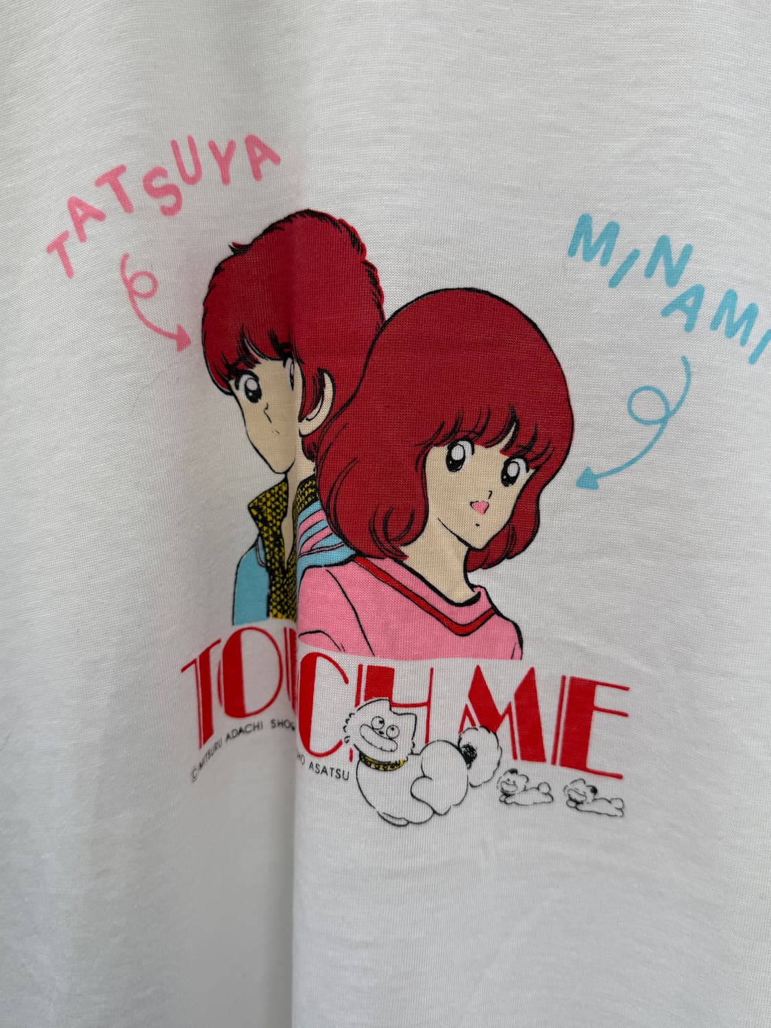 80s TOUCH 아다치 미츠루 애니메 티셔츠 상품이미지4
