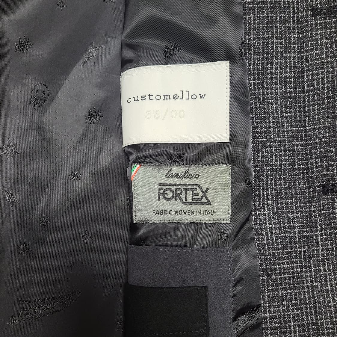 커스텀멜로우 그레이 잔체크 싱글코트 상품이미지8