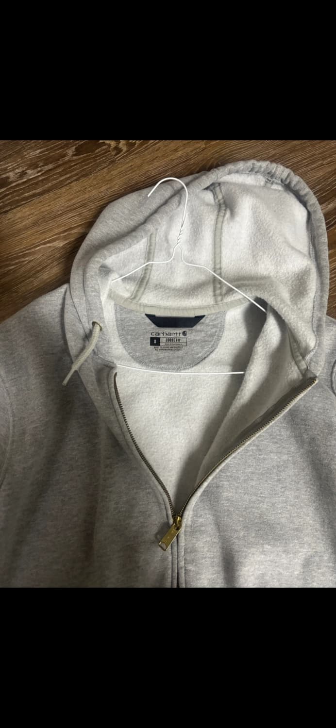 칼하트 루즈핏 후드집업 S 회색 상품이미지3
