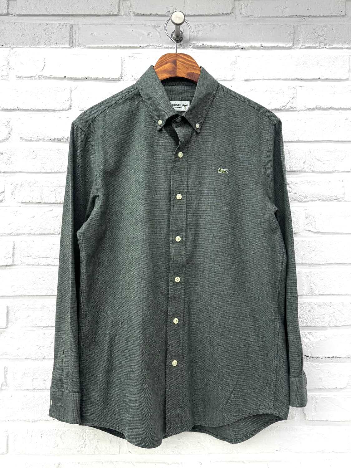 라코스테 그린 체크 레귤러핏 셔츠  상품이미지3
