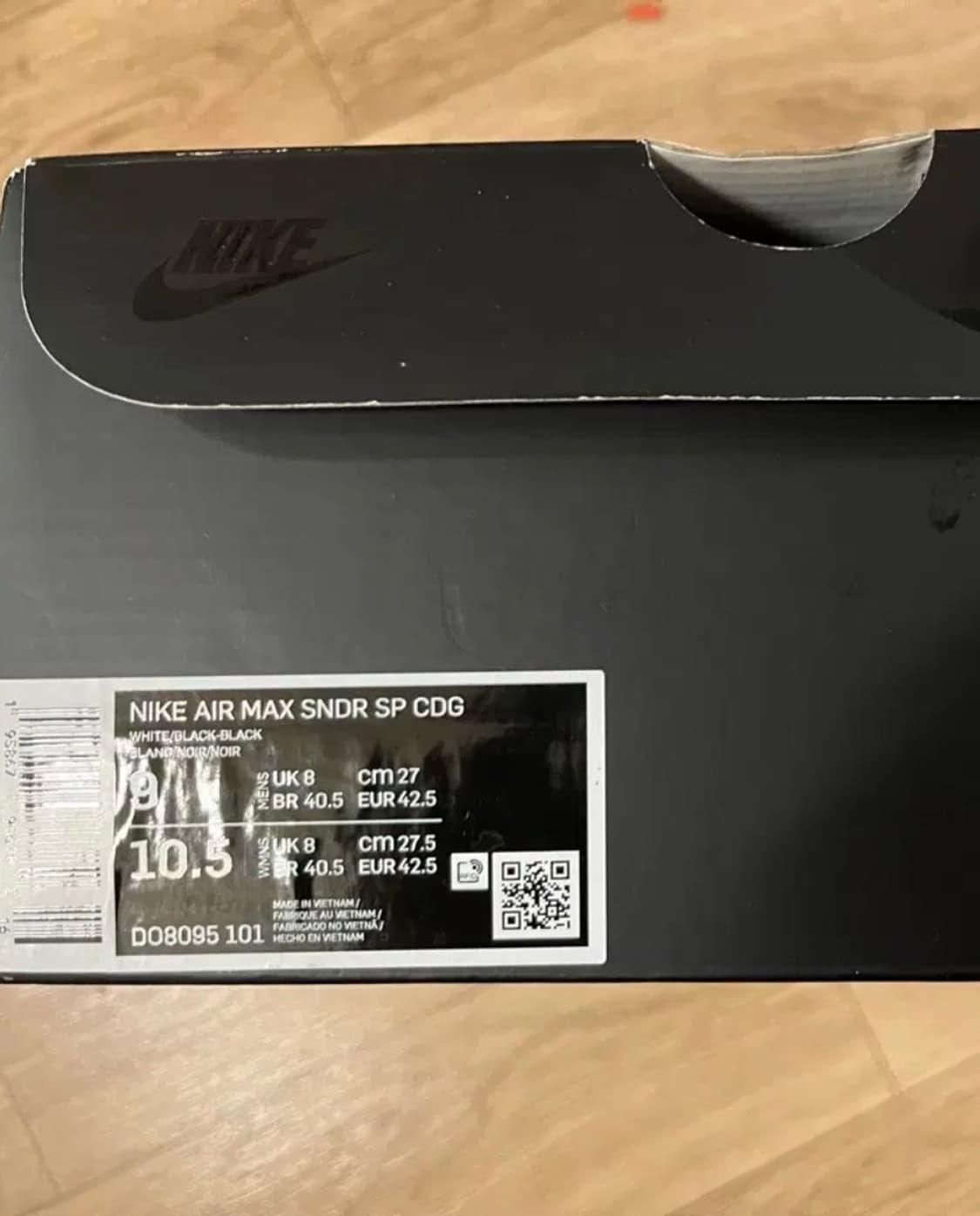 나이키 꼼데가르송 옴므플러스 에어맥스 선더 sp 화이트블랙 상품이미지9