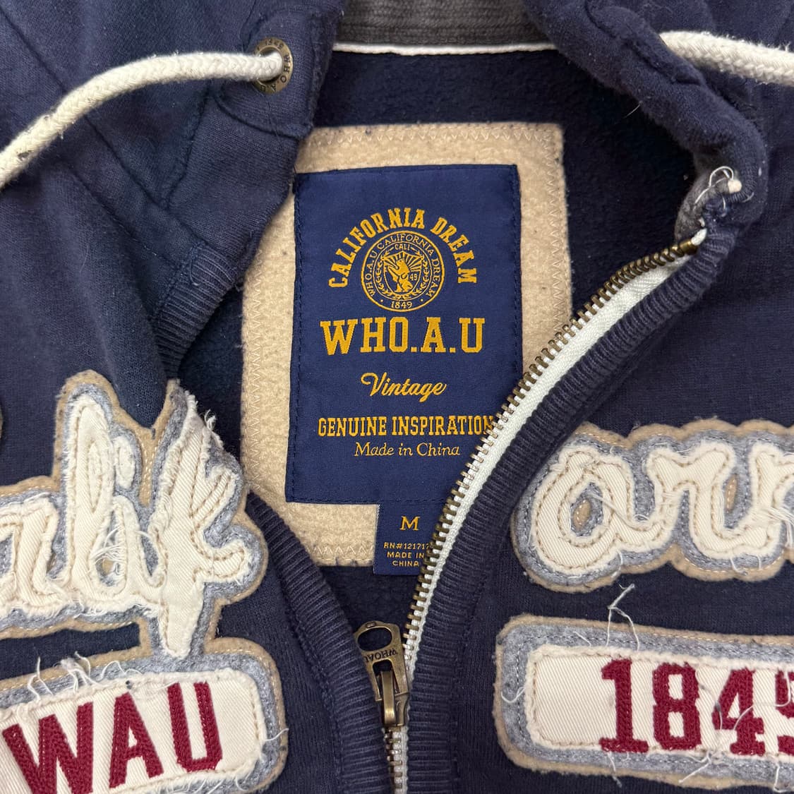 [M] 후아유 네이비 후드집업 상품이미지5