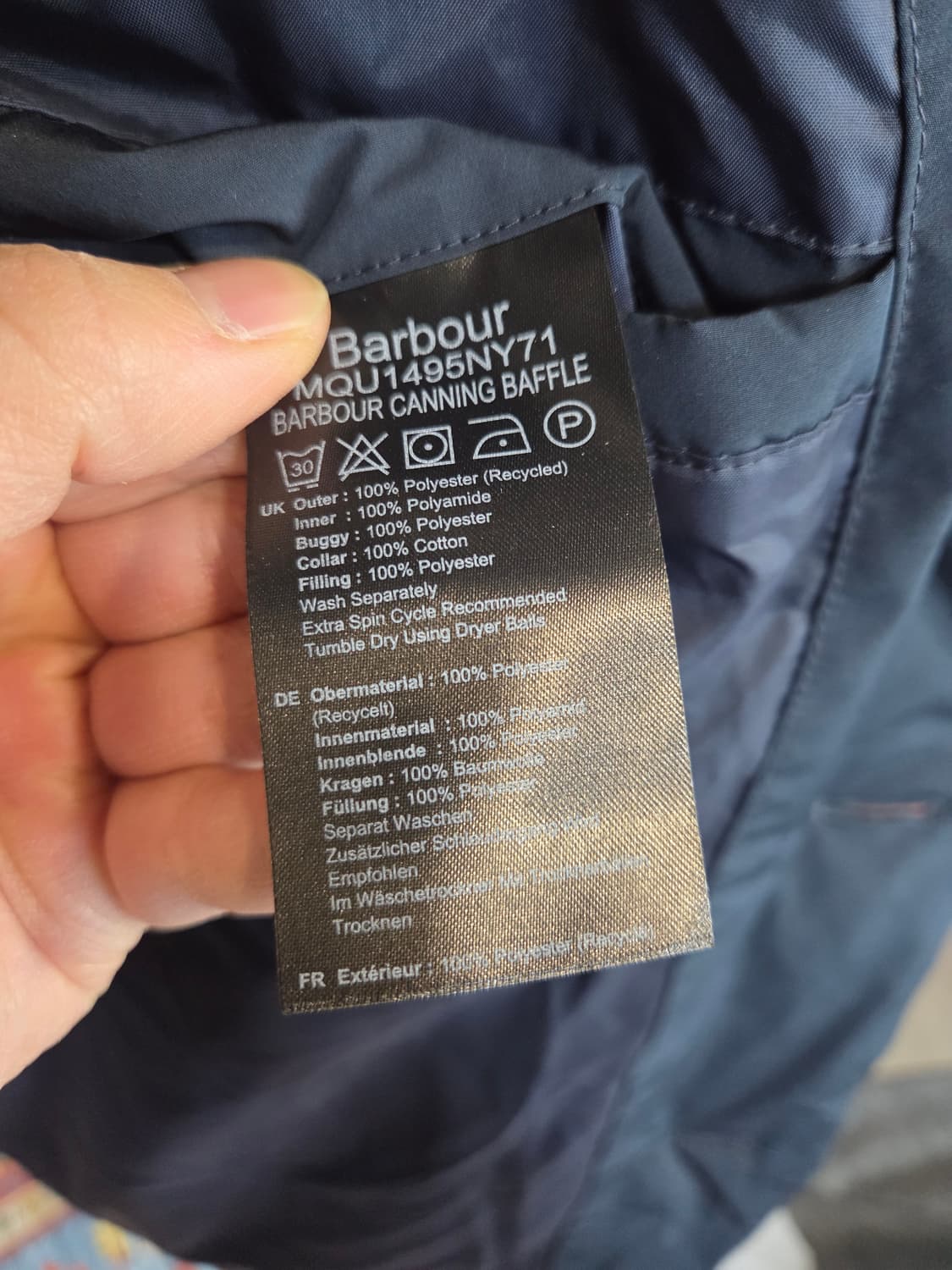 바버 3버튼 패딩 블레이저 자켓 L xl 상품이미지5