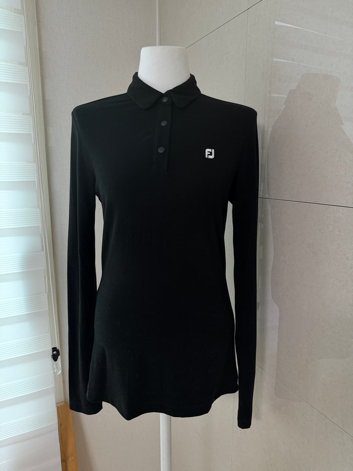 풋조이 FJ  골프웨어 블랙 긴팔 폴로 티셔츠 S 상품이미지1