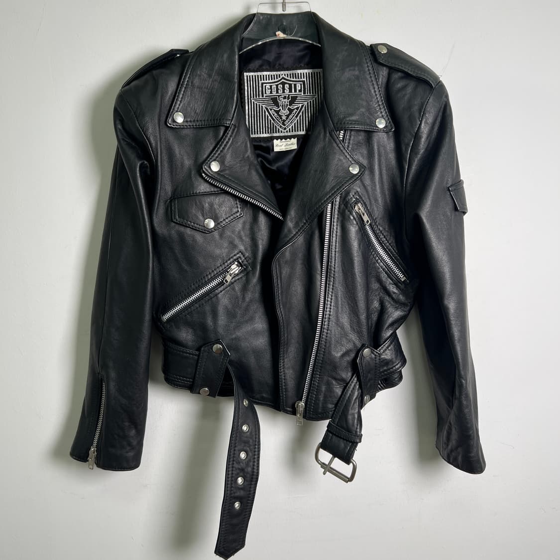 GOSSIP 빈티지 레더 라이더 자켓 M 상품이미지4