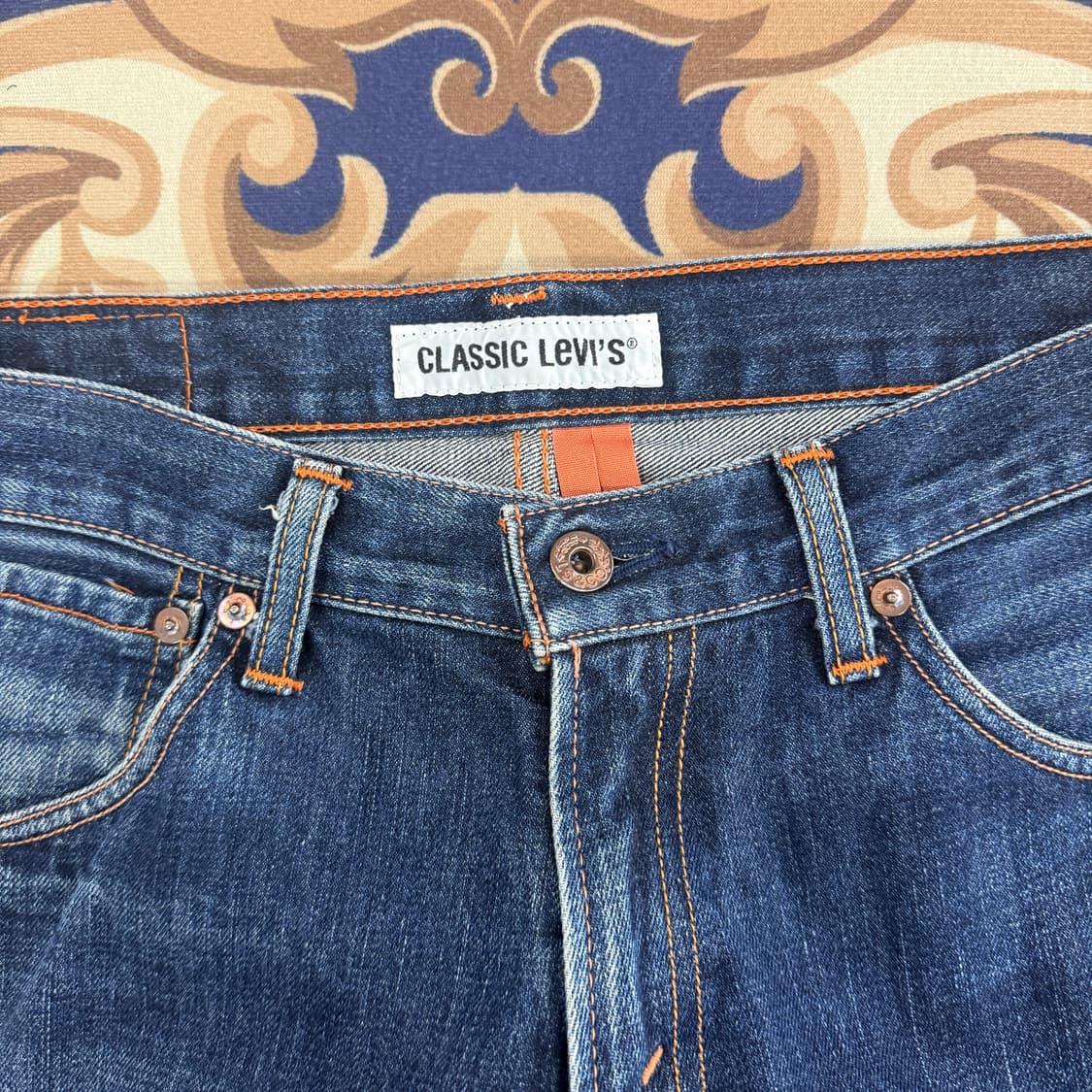 (30)JPN 00s 리바이스 Levis 503 오렌지 스티치 데님팬츠 상품이미지4