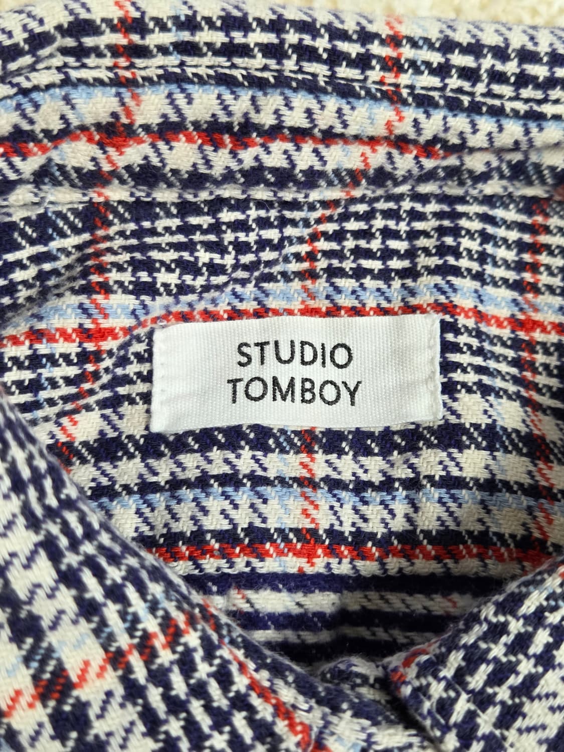 [스튜디오 톰보이] 오버핏 체크 코튼 셔츠 | S00107 상품이미지3