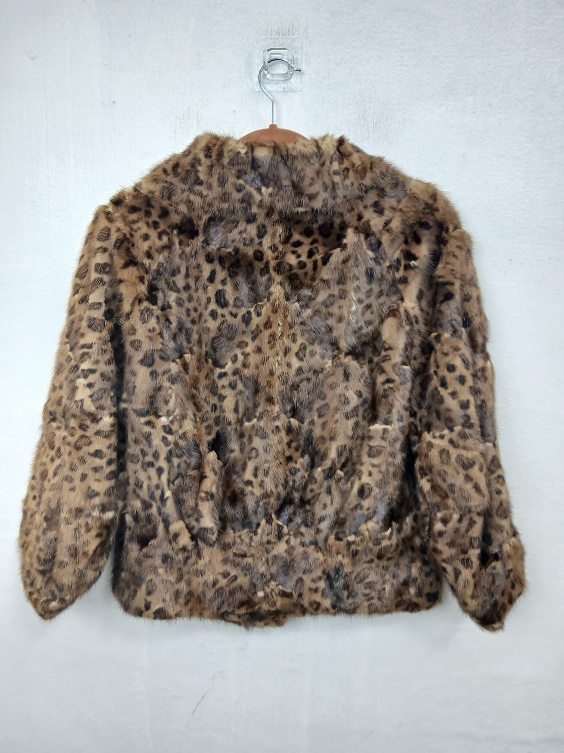 DECO 레오파드 천연밍크 숏코트 자켓 85-90 S 상품이미지6