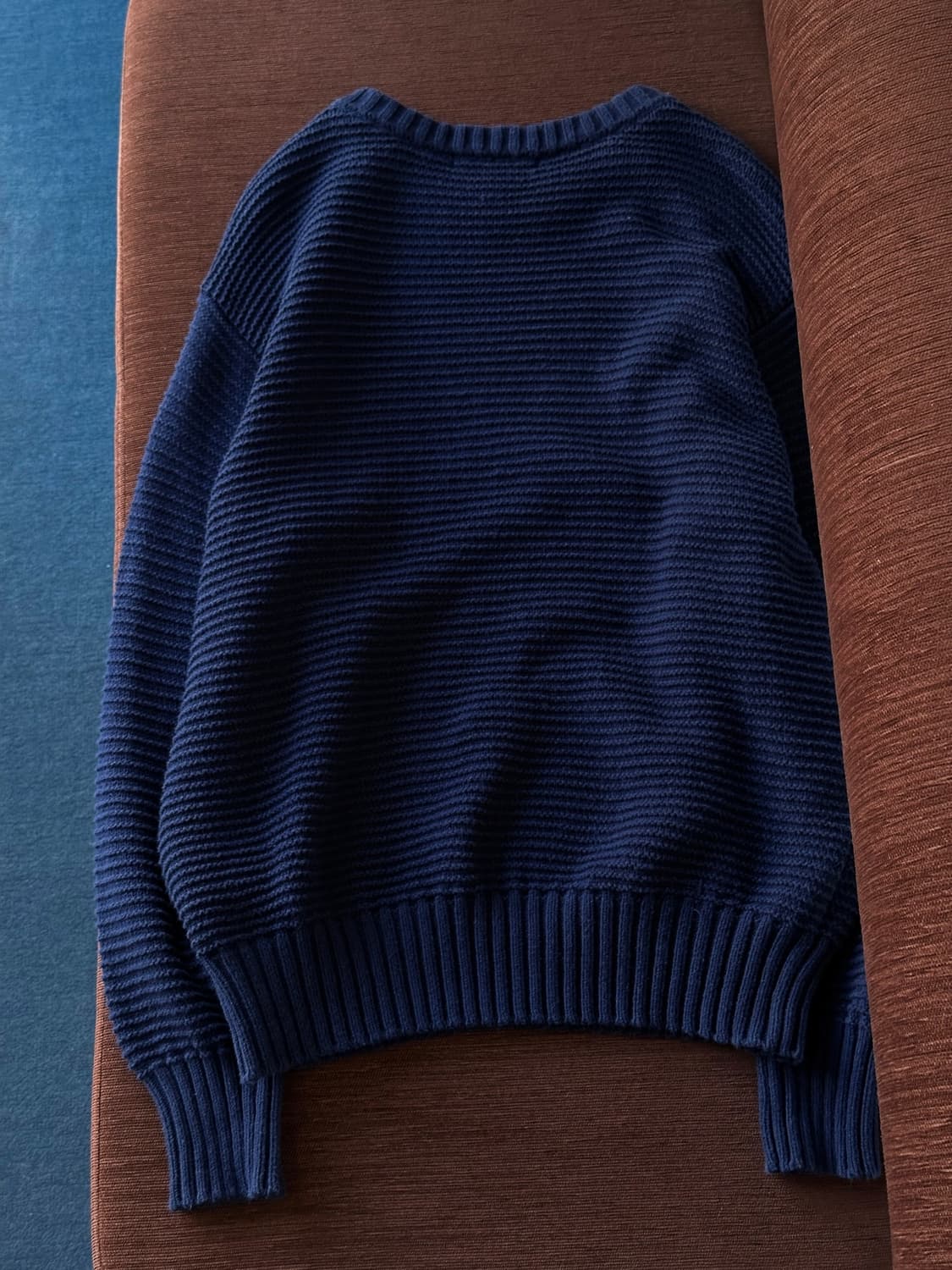 Middle gauge design shoulder knitted top 상품이미지4