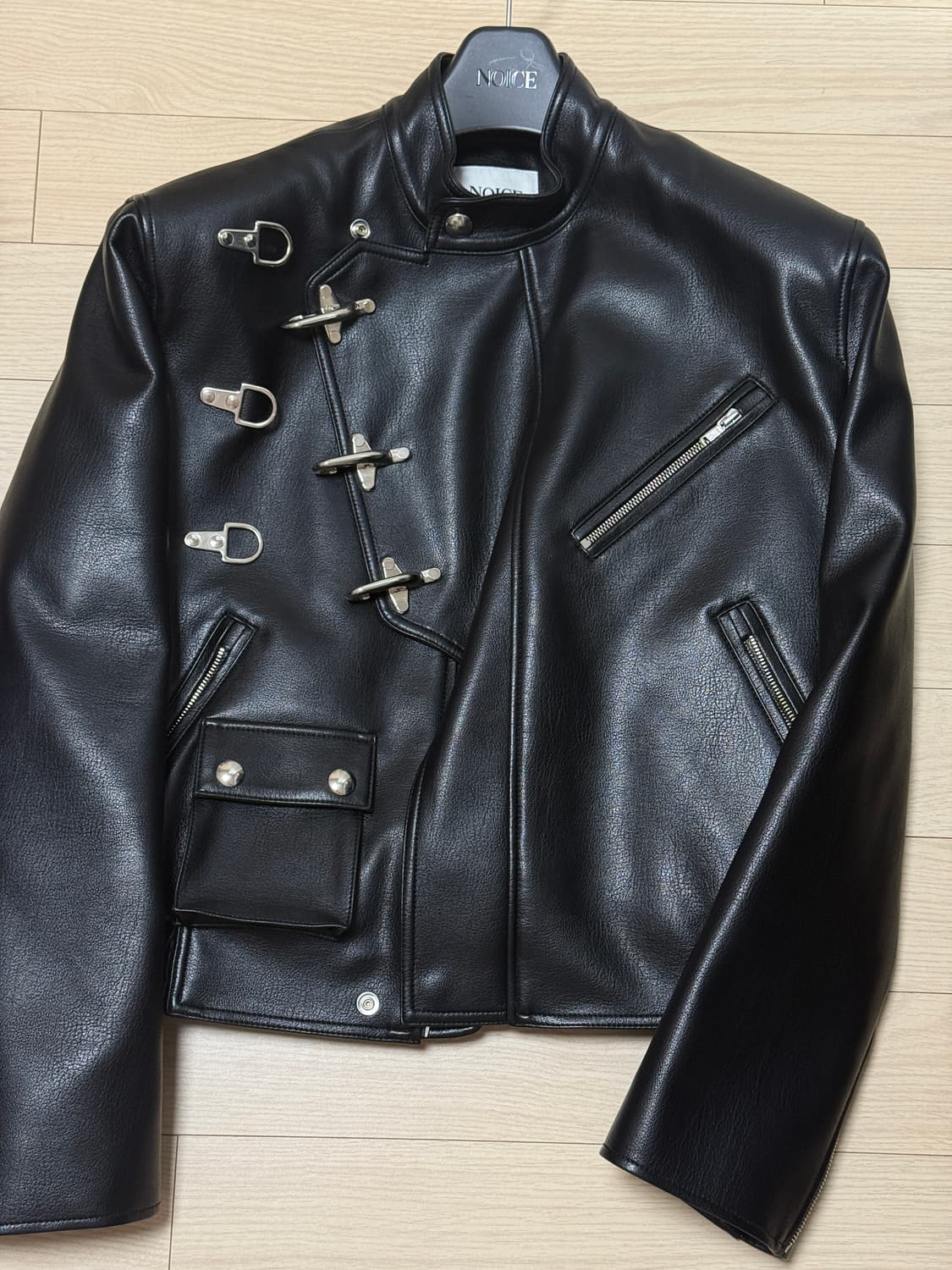 노이스 메탈 레더 자켓 상품이미지1