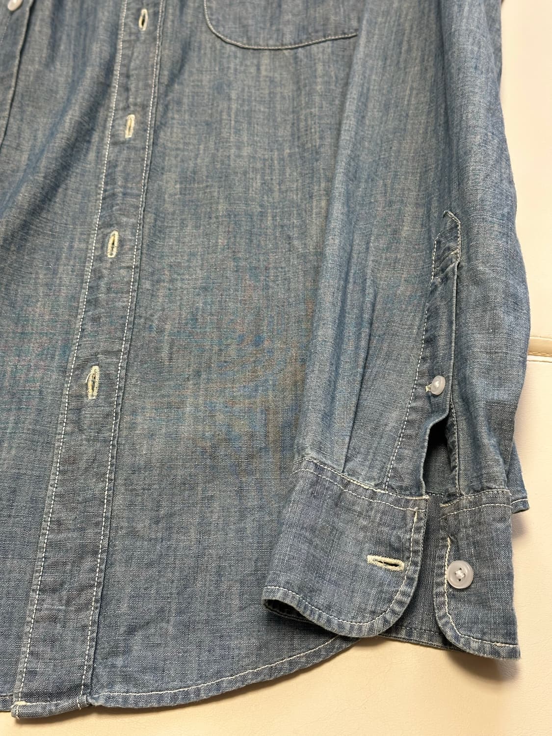 Indigo Japanese chambray shirt 상품이미지5