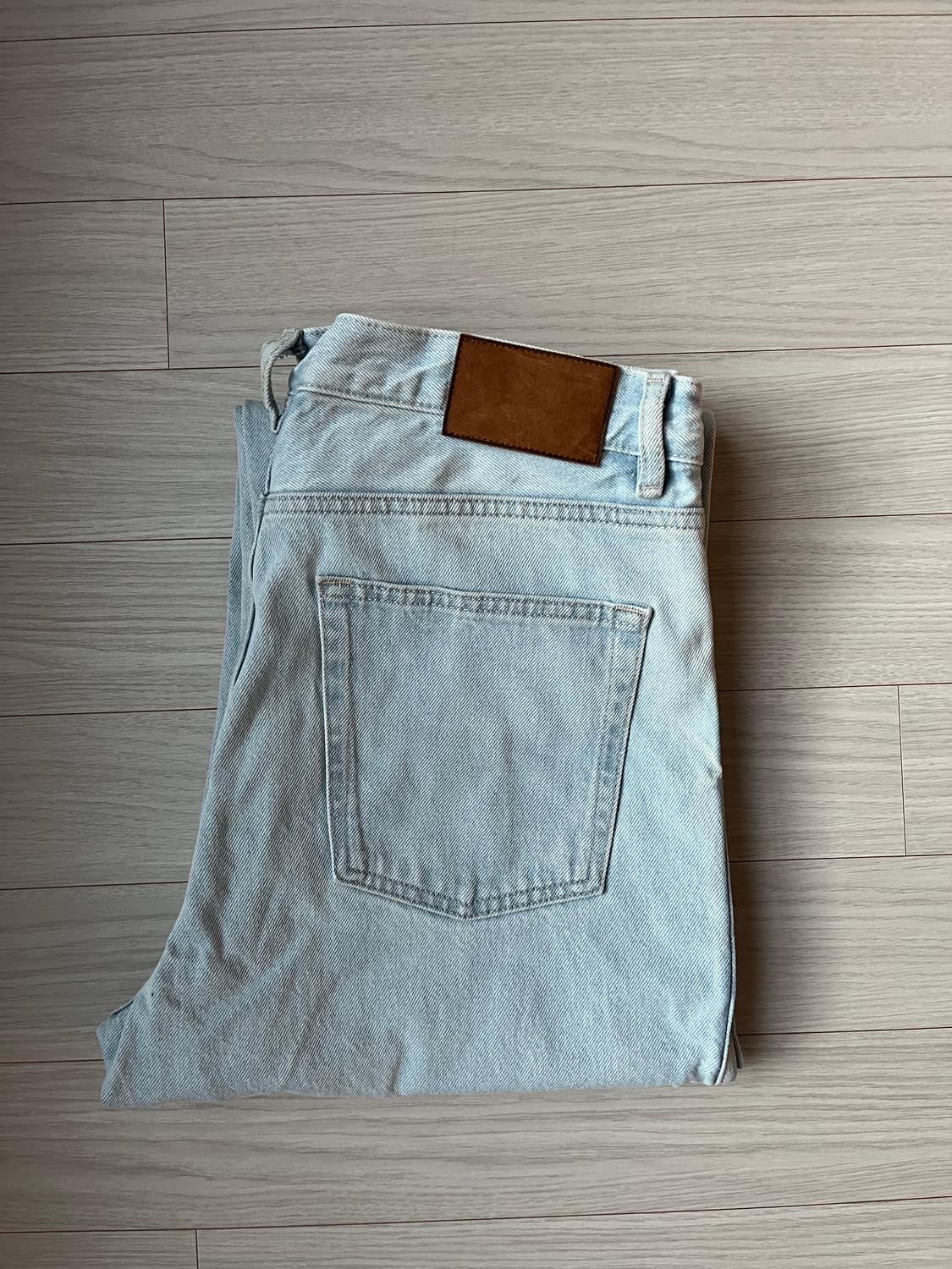 라이트블루 빈티지 워시드 데님팬츠 상품이미지1