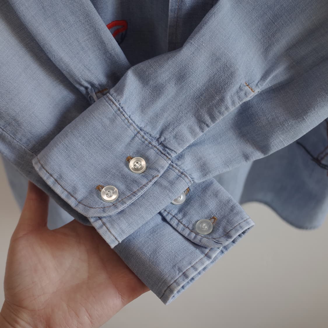 70‘s Levi's Hand Embroidered Shirt 상품이미지9