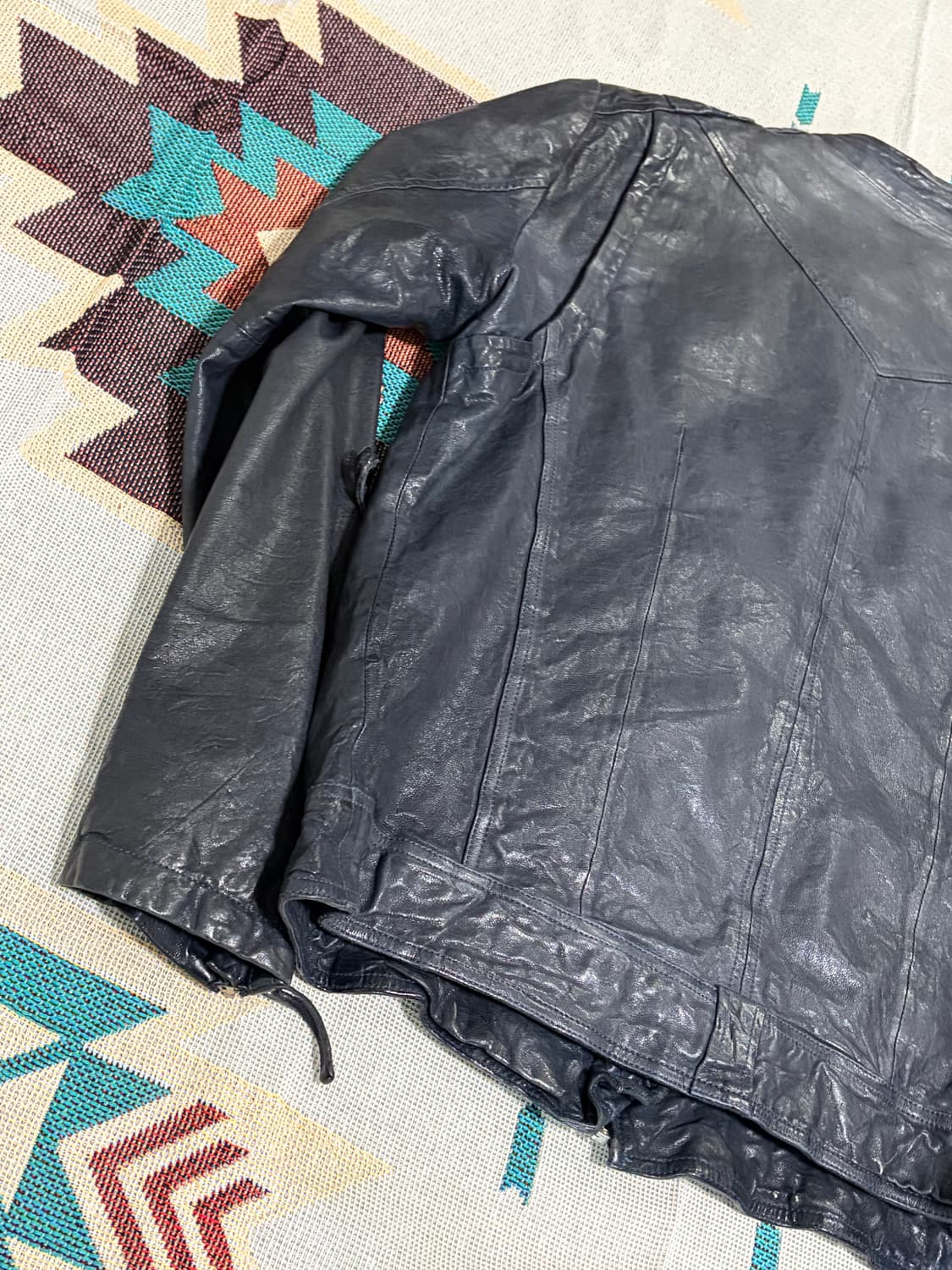 이태리 리얼레더 바이커 카페레이서 자켓 상품이미지8