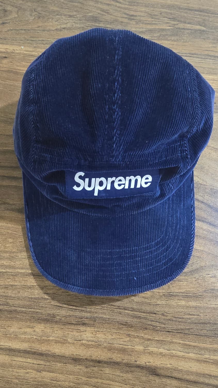 슈프림 코듀로이 캠프캡 네이비 23FW 상품이미지1