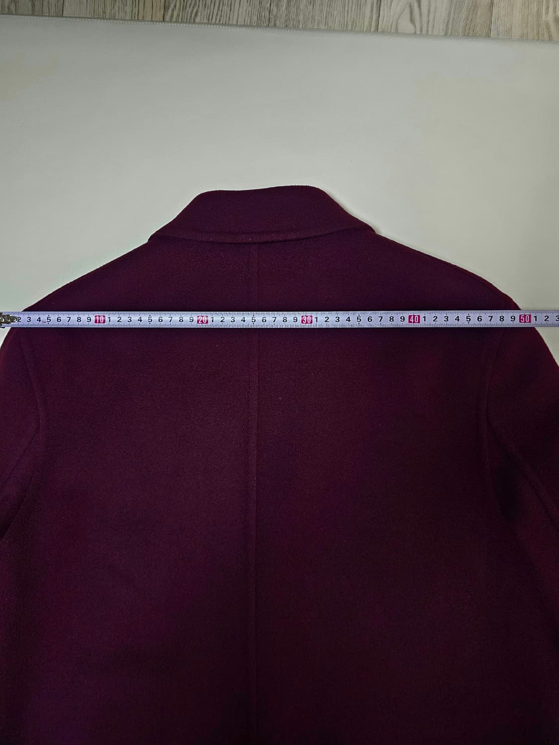 타임옴므 와인색 캐시미어 코트 상품이미지5