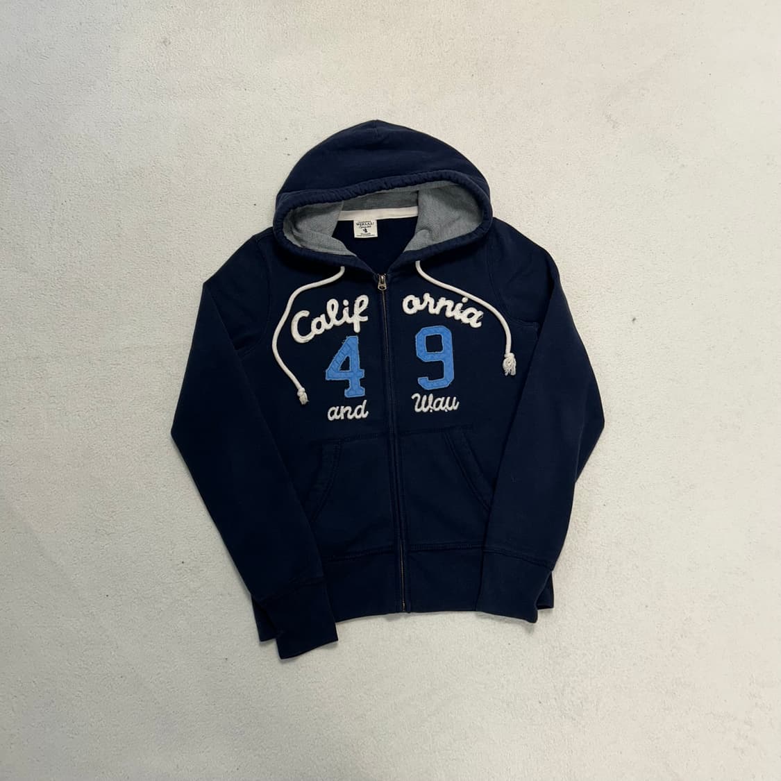 WHO.A.U Navy Zip-up Hoodie 상품이미지3