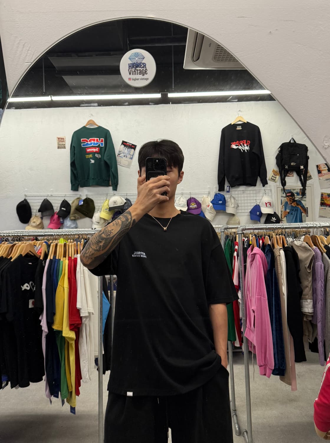 노매뉴얼 사무라이 오버핏 블랙 반팔티 XL 상품이미지1