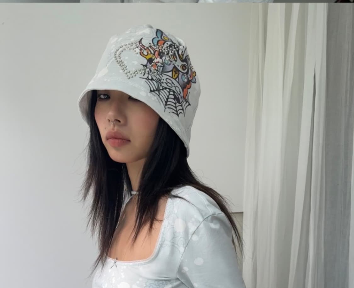 QSC Rose Painting Cotton Hat 상품이미지4