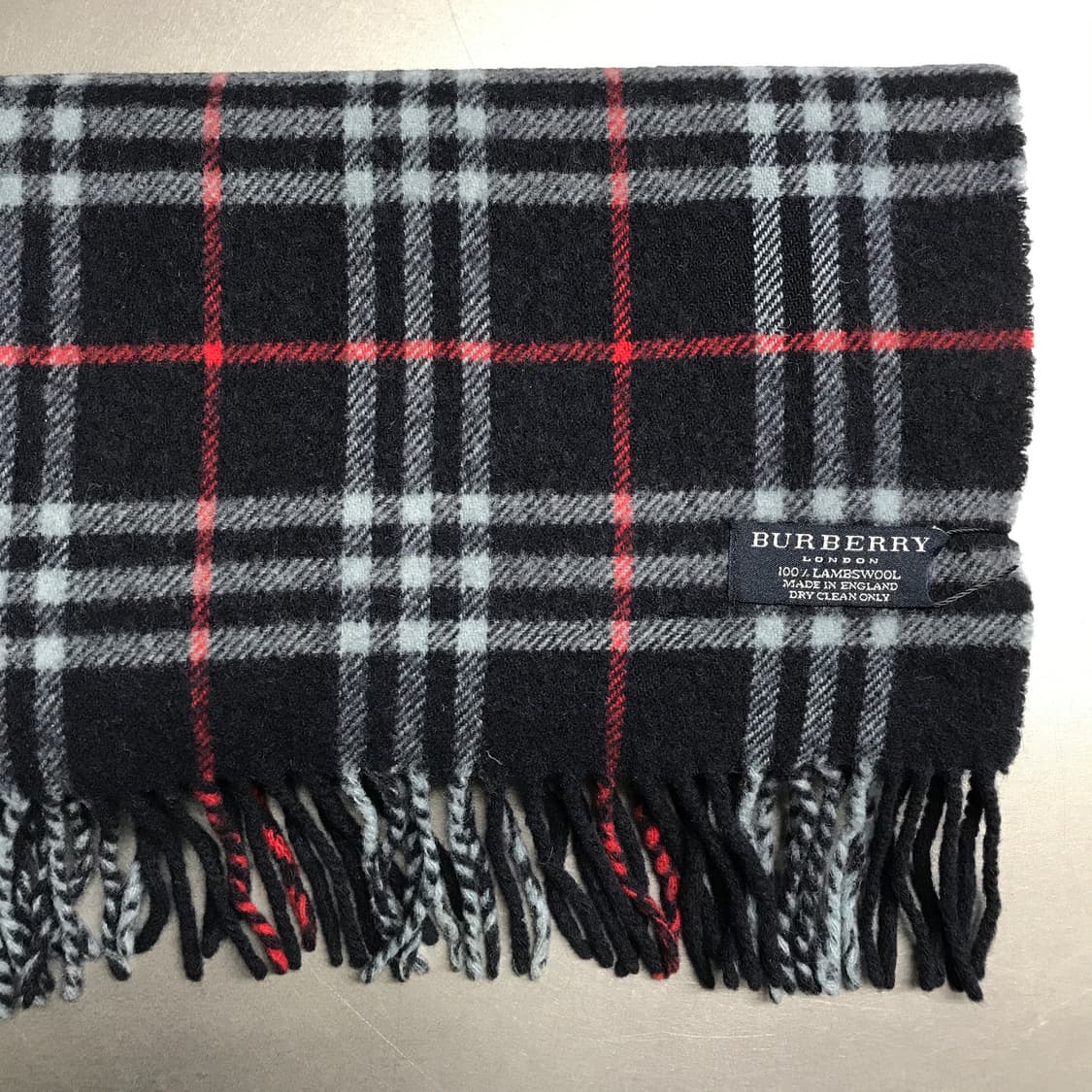 버버리 정품 램스울 머플러 네이비 상품이미지3