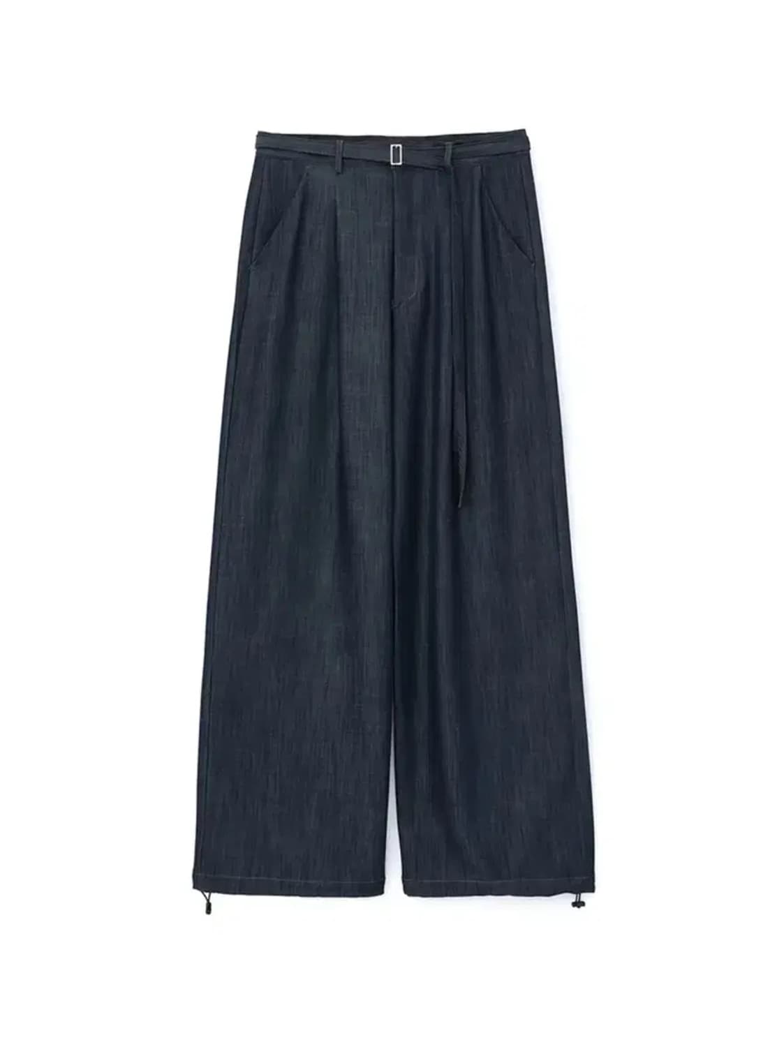 디앤에스알 벨티드 드레이프 슬랙스 인디고 S 상품이미지1