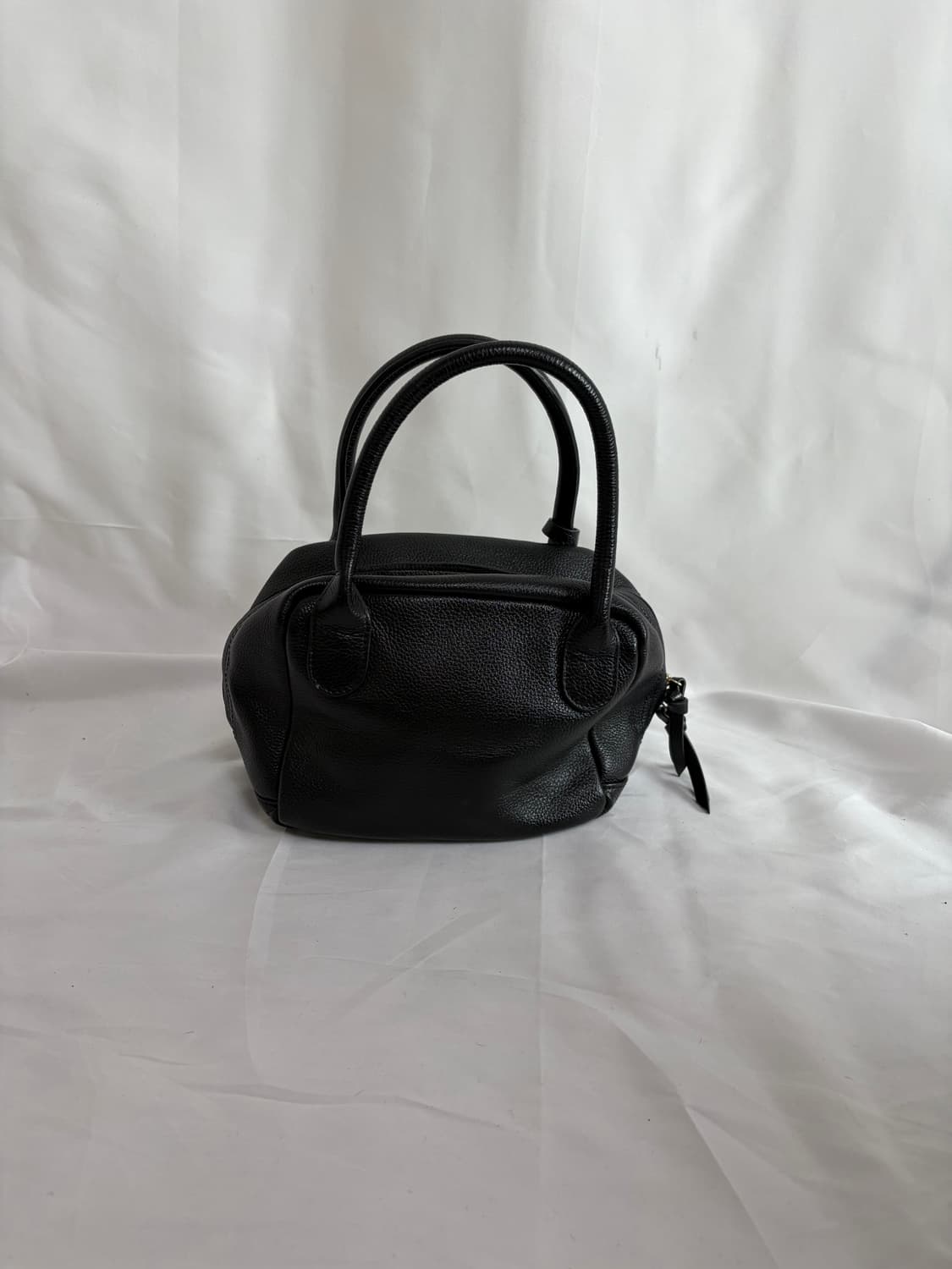 Romeo Gigli 블랙 가죽 토트백 상품이미지4