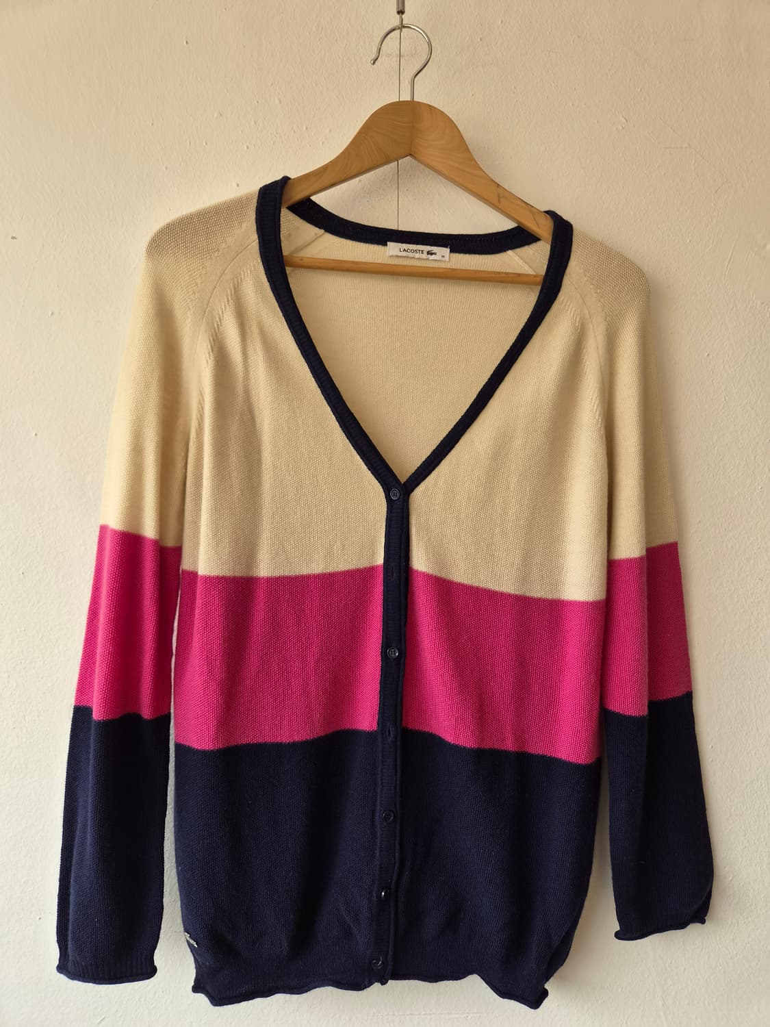 라코스테 여성 울100배색가디건 36가디건 상품이미지2