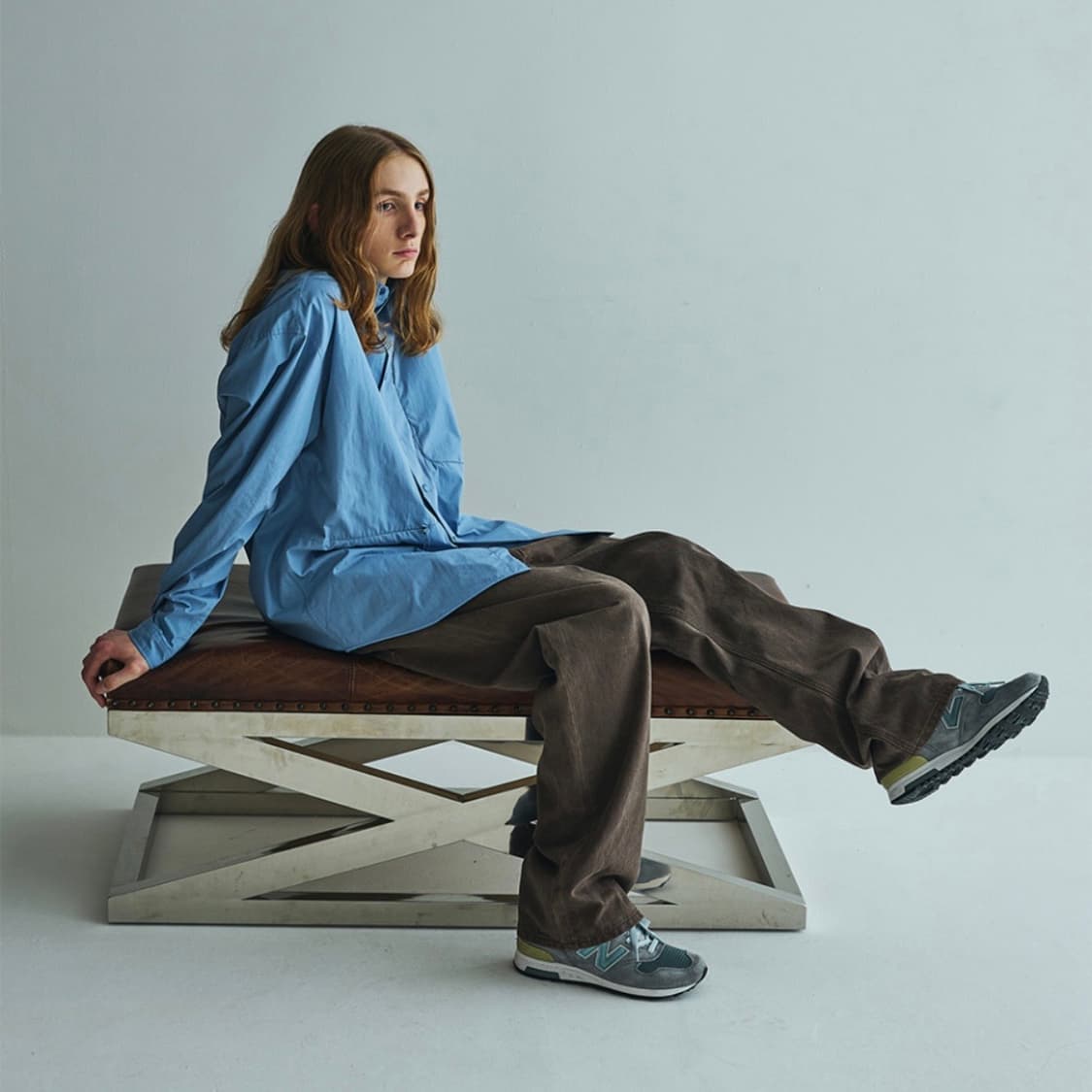 유니폼브릿지 컴포트 데님 서퍼 다잉 팬츠 브라운 상품이미지2