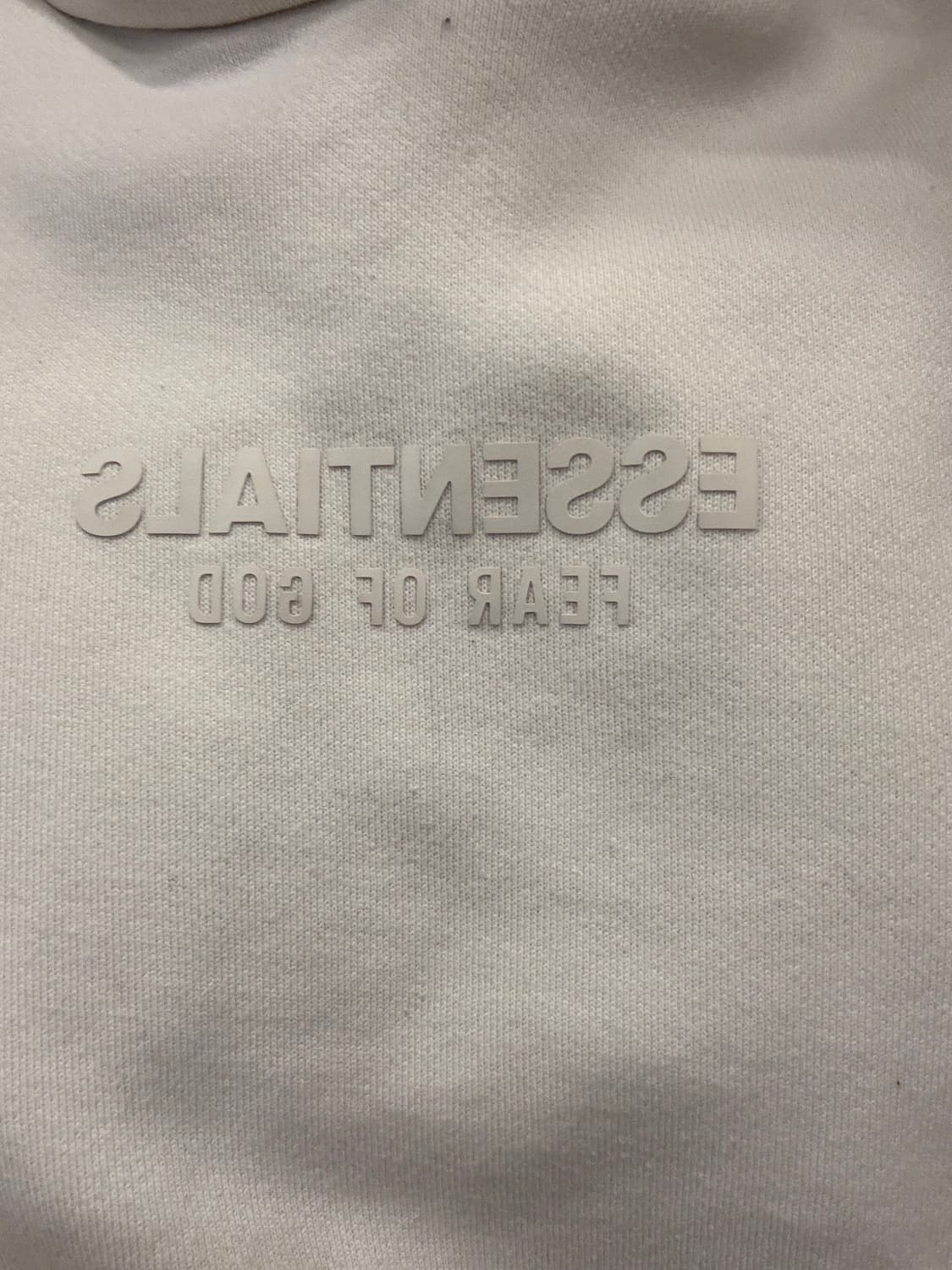 에센셜 fear of god 아이보리색 후드티 상품이미지2