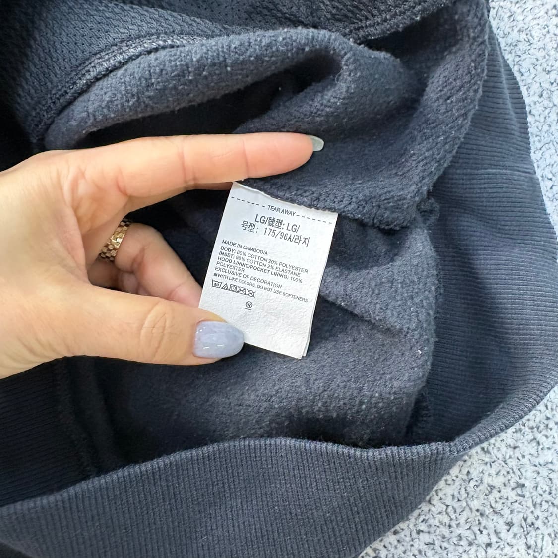 L 언더아머 기모 후드티 0305J 상품이미지4