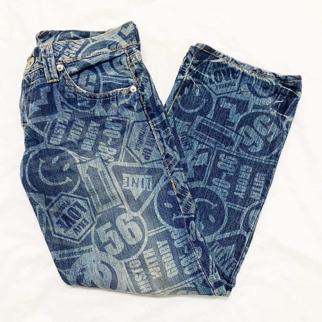 CO&LU - 프린트 데님 팬츠 상품이미지1