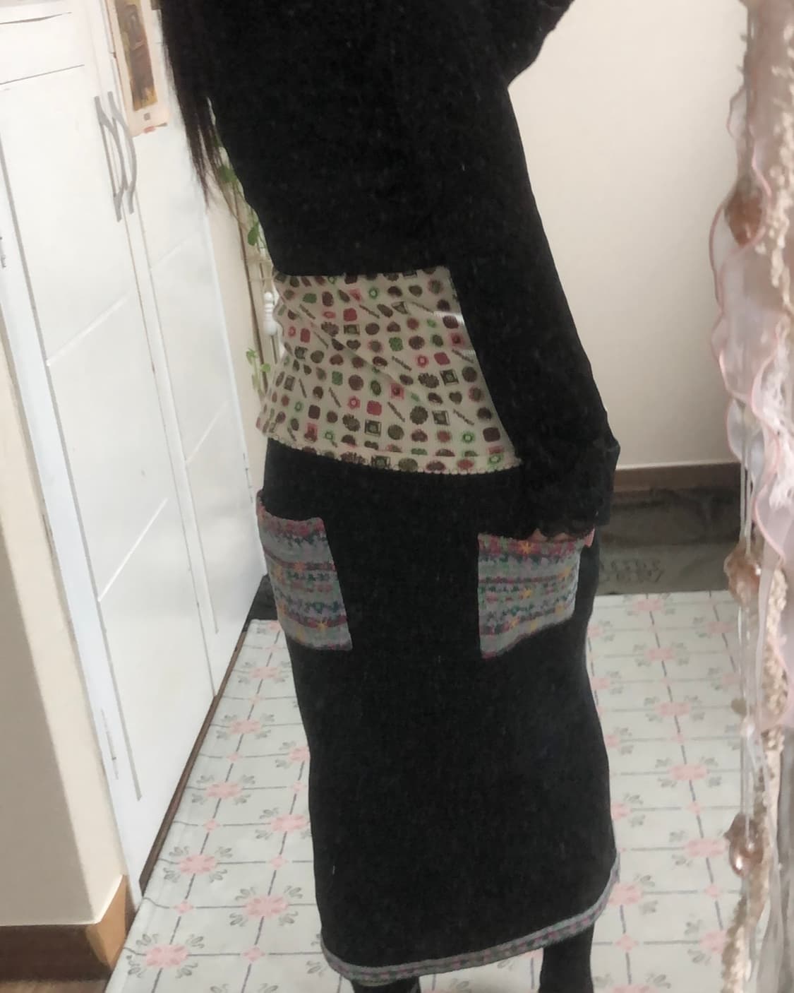 빈티지 젤리믹스 갸루 패턴 긴팔 롱슬리브 상품이미지3