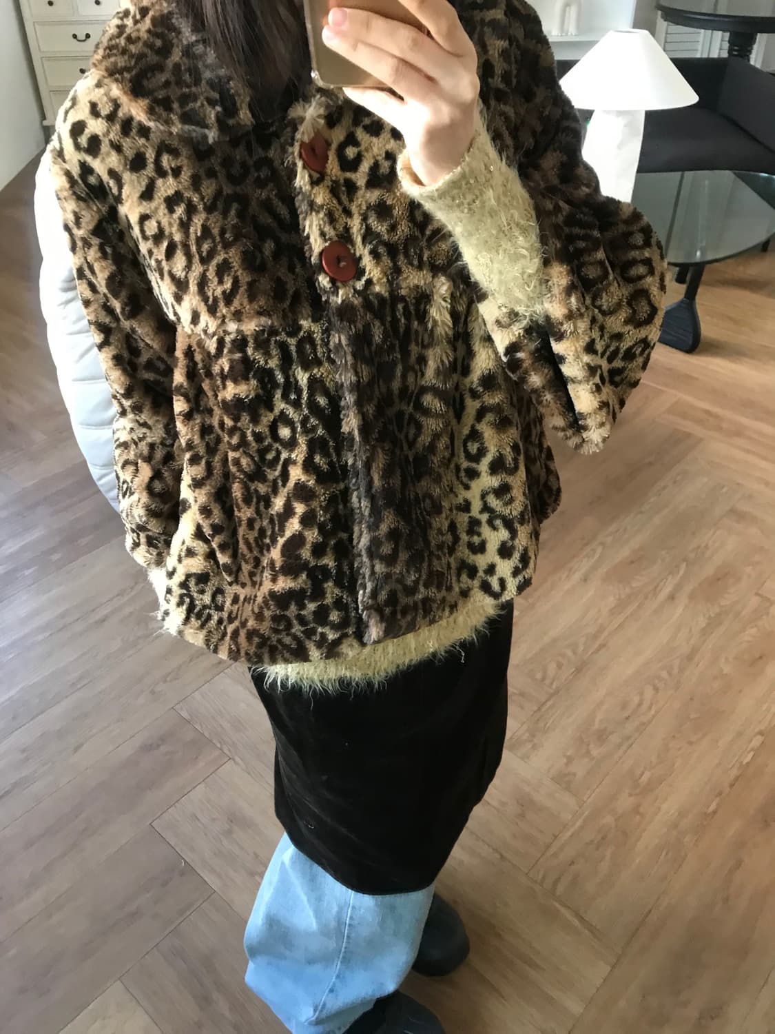 vintage pattern fur jacket 상품이미지3