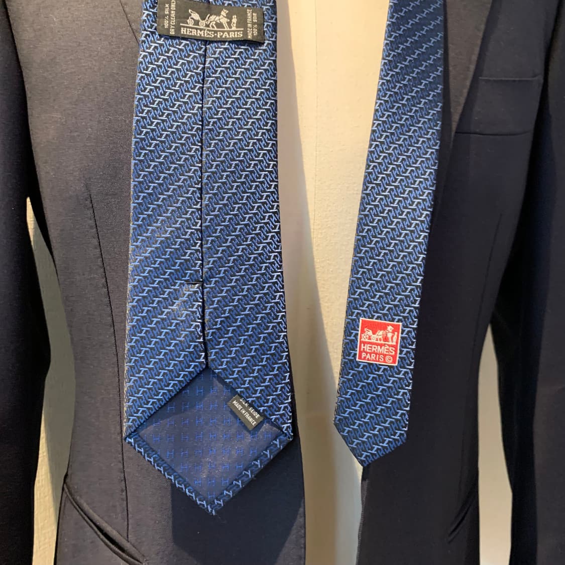 에르메스(HERMES) 모노그램 프랑스 100실크 명품넥타이 A+등급 상품이미지3