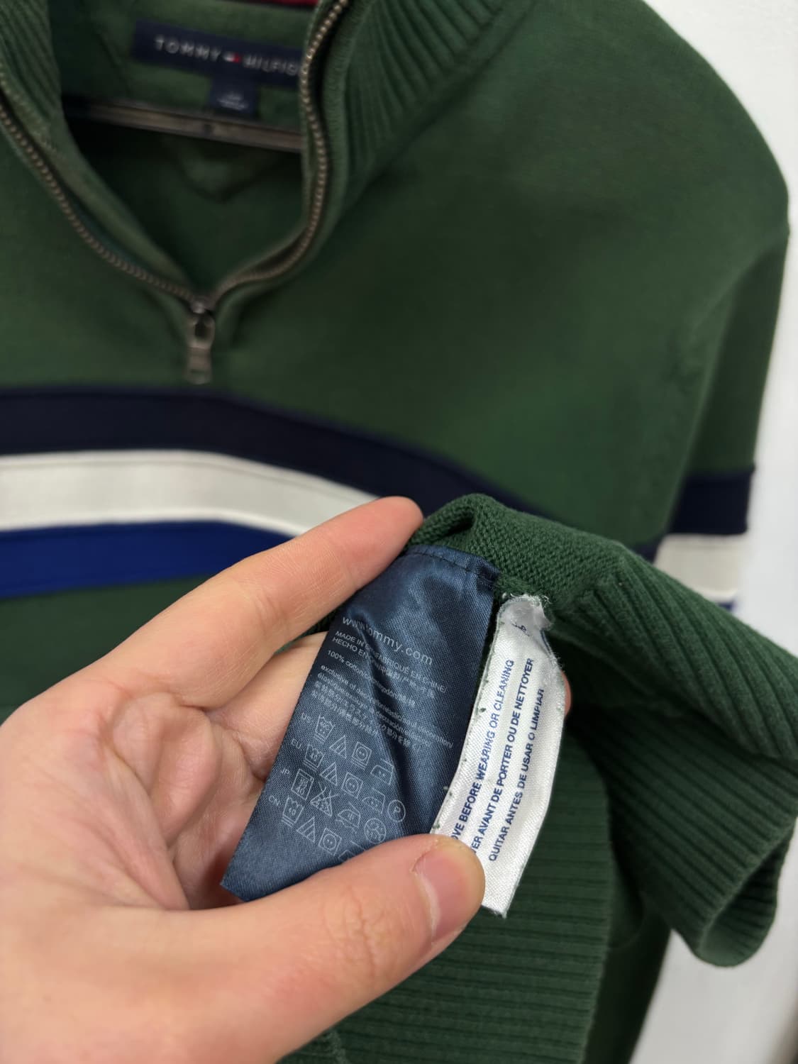 타미힐피거 울 니트 반집업 상품이미지6