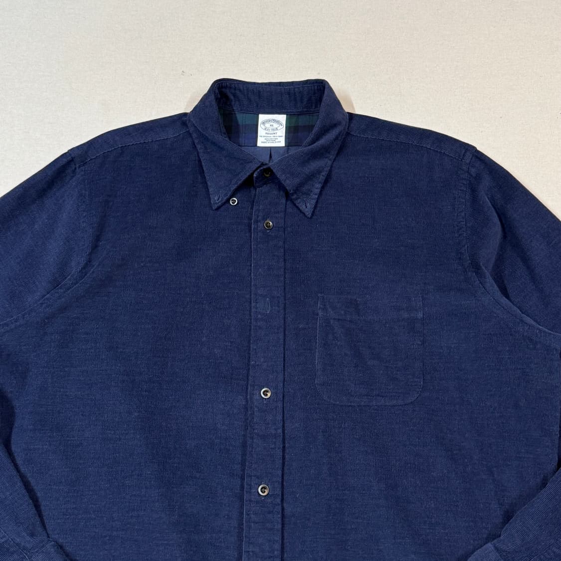 XL) 브룩스 브라더스 네이비 코듀로이 셔츠 상품이미지3