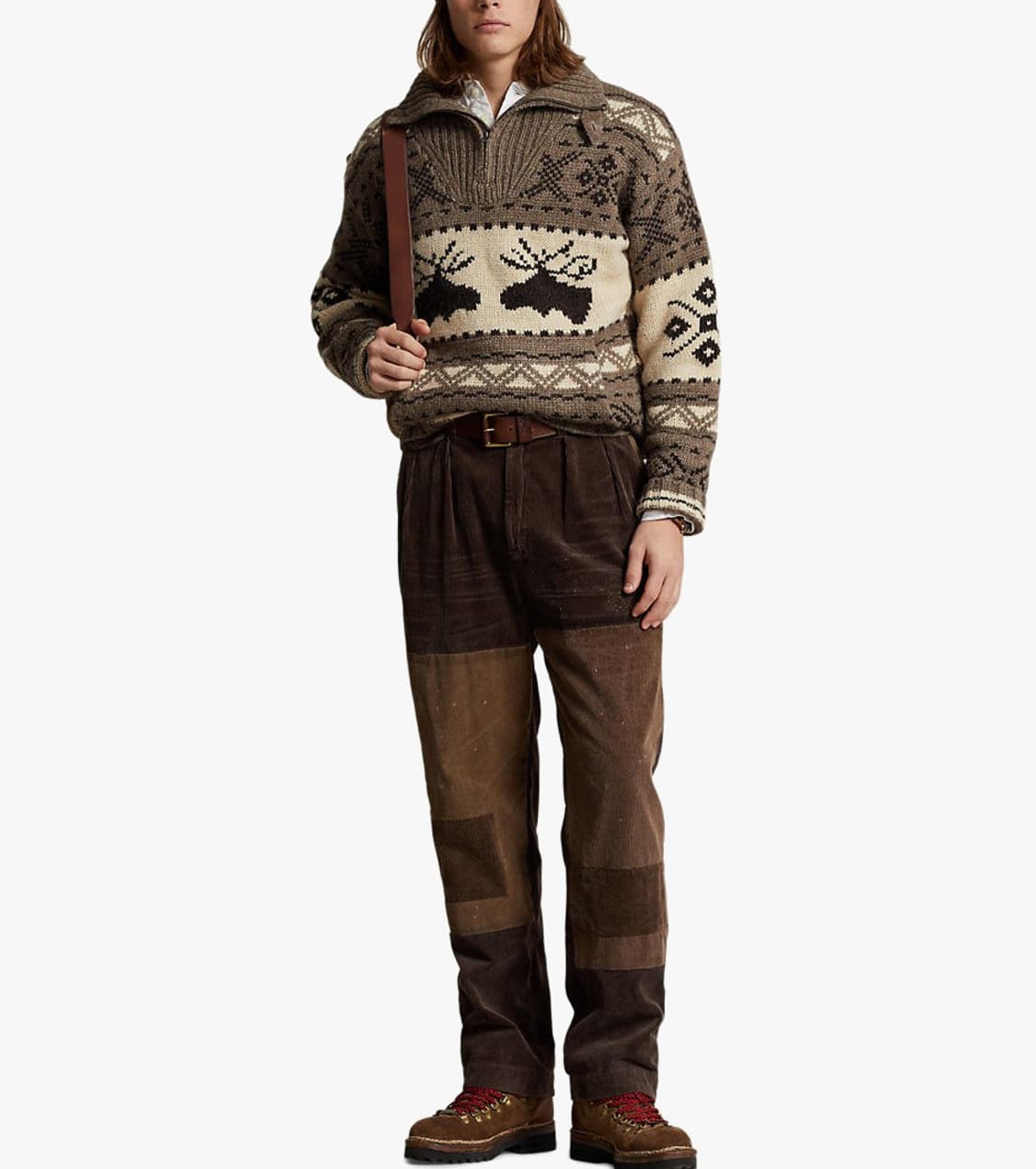  폴로 랄프로렌 무스 인타르시아 쿼터 지퍼 스웨터 상품이미지5