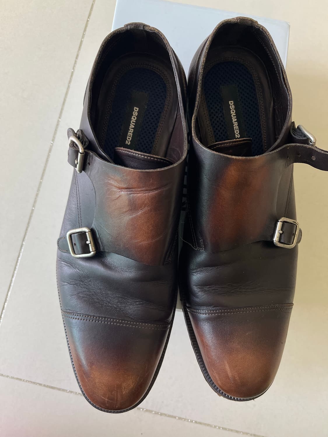 디스퀘어드2 투톤 몽크 스트랩 슈즈 42(270) 상품이미지2