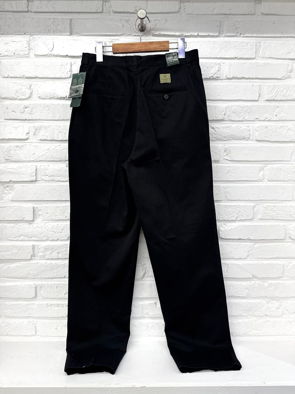 로렌 랄프로렌 블랙 코튼 핀턱 슬랙스 상품이미지5